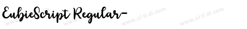 EubieScript Regular字体转换